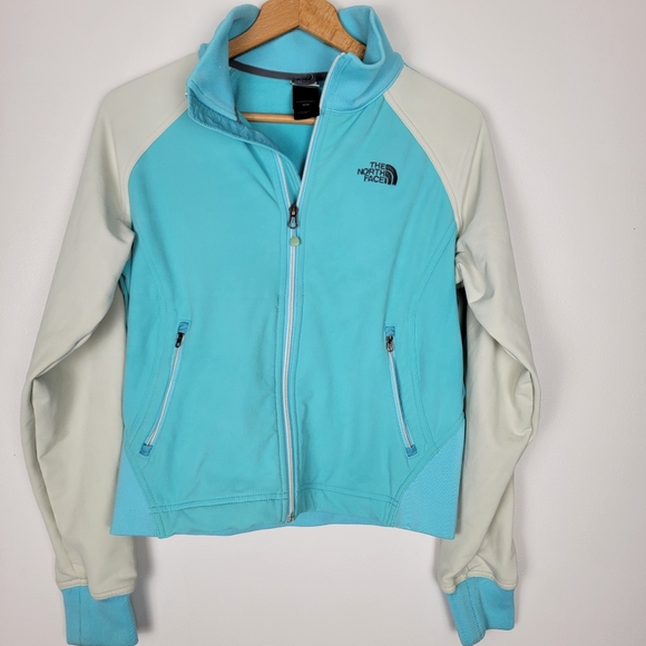 The North Face Apex Zip Up Women's Aqua Jacket Medium - Picture 1 of 12